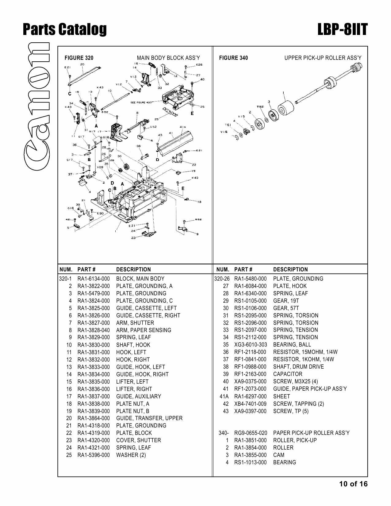 Canon imageCLASS LBP-8IIT Parts Catalog Manual-4